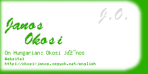 janos okosi business card